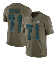 Youth Nike Philadelphia Eagles #71 Jason Peters Limited Olive 2017 Salute to Service NFL Jersey