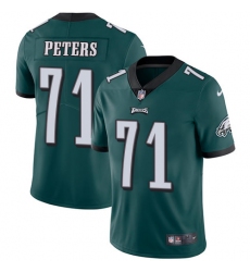 Youth Nike Philadelphia Eagles #71 Jason Peters Midnight Green Team Color Vapor Untouchable Limited Player NFL Jersey