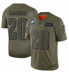 Youth Philadelphia Eagles #20 Brian Dawkins Limited Camo 2019 Salute to Service Football Jersey