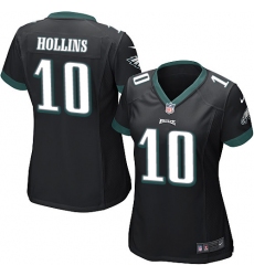 Women's Nike Philadelphia Eagles #10 Mack Hollins Game Black Alternate NFL Jersey