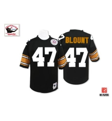 Mitchell And Ness Pittsburgh Steelers #47 Mel Blount Black Team Color Authentic Throwback NFL Jersey