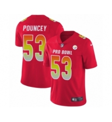 Men's Nike Pittsburgh Steelers #53 Maurkice Pouncey Limited Red AFC 2019 Pro Bowl NFL Jersey