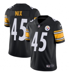 Youth Nike Pittsburgh Steelers #45 Roosevelt Nix Black Team Color Vapor Untouchable Limited Player NFL Jersey