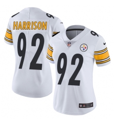 Women's Nike Pittsburgh Steelers #92 James Harrison Elite White NFL Jersey