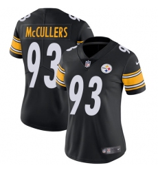 Women's Nike Pittsburgh Steelers #93 Dan McCullers Black Team Color Vapor Untouchable Limited Player NFL Jersey