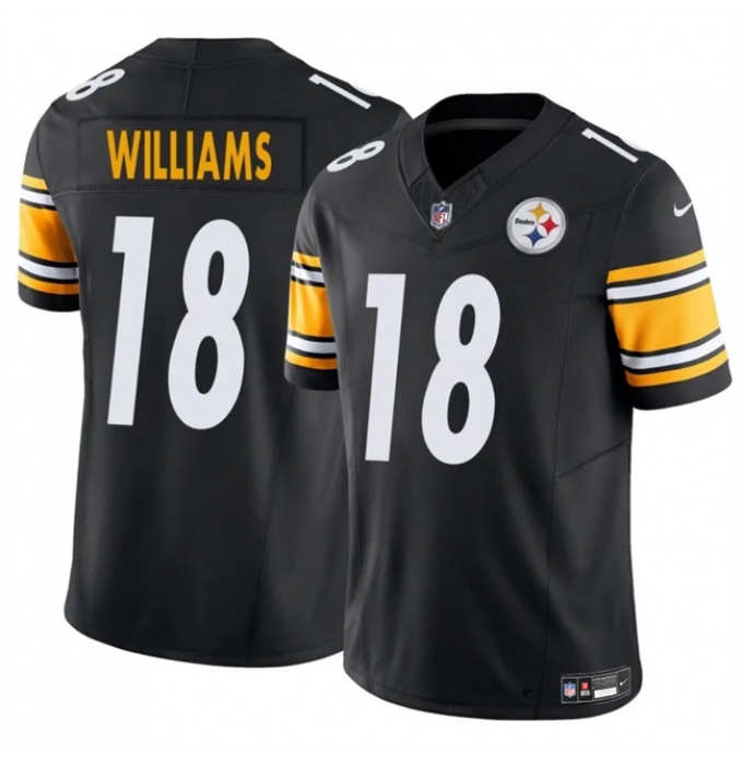 Men's Pittsburgh Steelers #18 Mike Williams Black 2024 F.U.S.E. Vapor Untouchable Limited Stitched Jersey