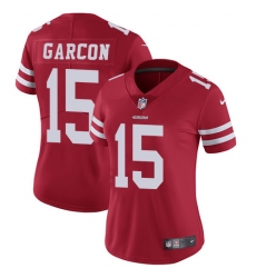 Women's Nike San Francisco 49ers #15 Pierre Garcon Elite Red Team Color NFL Jersey