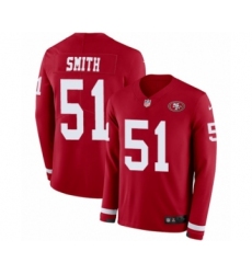 Men's Nike San Francisco 49ers #51 Malcolm Smith Limited Red Therma Long Sleeve NFL Jersey