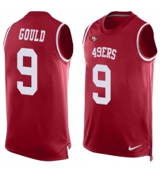 Men's Nike San Francisco 49ers #9 Robbie Gould Limited Red Player Name & Number Tank Top NFL Jersey