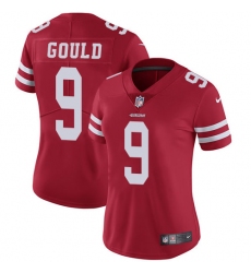 Women's Nike San Francisco 49ers #9 Robbie Gould Red Team Color Vapor Untouchable Limited Player NFL Jersey