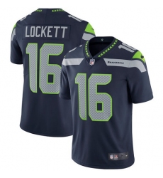 Men's Nike Seattle Seahawks #16 Tyler Lockett Steel Blue Team Color Vapor Untouchable Limited Player NFL Jersey