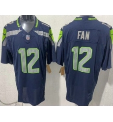 Men's Seattle Seahawks #12 Fan Limited Navy FUSE Vapor Jersey