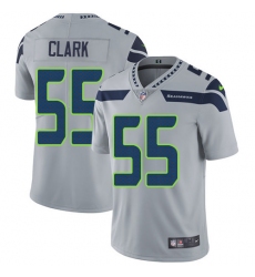 Men's Nike Seattle Seahawks #55 Frank Clark Grey Alternate Vapor Untouchable Limited Player NFL Jersey