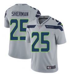 Youth Nike Seattle Seahawks #25 Richard Sherman Grey Alternate Vapor Untouchable Limited Player NFL Jersey