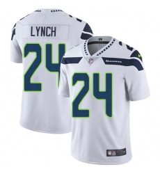 Youth Nike Seattle Seahawks #24 Marshawn Lynch White Vapor Untouchable Limited Player NFL Jersey