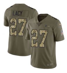 Men's Nike Seattle Seahawks #27 Eddie Lacy Limited Olive/Camo 2017 Salute to Service NFL Jersey