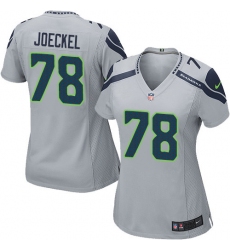Women's Nike Seattle Seahawks #78 Luke Joeckel Game Grey Alternate NFL Jersey