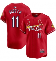 Men's St. Louis Cardinals #11 Victor Scott II Red City Connect Limited Stitched Baseball Jersey