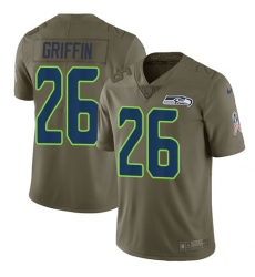 Men's Nike Seattle Seahawks #26 Shaquill Griffin Limited Olive 2017 Salute to Service NFL Jersey
