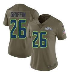 Women's Nike Seattle Seahawks #26 Shaquill Griffin Limited Olive 2017 Salute to Service NFL Jersey