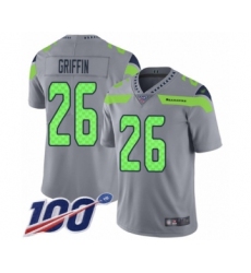Youth Seattle Seahawks #26 Shaquill Griffin Limited Silver Inverted Legend 100th Season Football Jersey