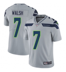 Men's Nike Seattle Seahawks #7 Blair Walsh Grey Alternate Vapor Untouchable Limited Player NFL Jersey