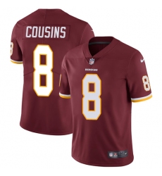 Youth Nike Washington Redskins #8 Kirk Cousins Burgundy Red Team Color Vapor Untouchable Limited Player NFL Jersey