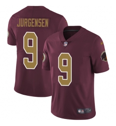 Youth Nike Washington Redskins #9 Sonny Jurgensen Burgundy Red/Gold Number Alternate 80TH Anniversary Vapor Untouchable Limited Player NFL Jersey