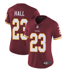 Women's Nike Washington Redskins #23 DeAngelo Hall Burgundy Red Team Color Vapor Untouchable Limited Player NFL Jersey