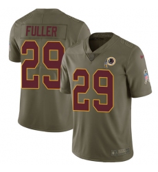 Youth Nike Washington Redskins #29 Kendall Fuller Limited Olive 2017 Salute to Service NFL Jersey
