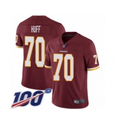 Youth Washington Redskins #70 Sam Huff Burgundy Red Team Color Vapor Untouchable Limited Player 100th Season Football Jersey