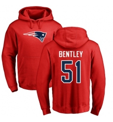 NFL Nike New England Patriots #51 Ja'Whaun Bentley Red Name & Number Logo Pullover Hoodie