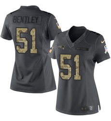Women's Nike New England Patriots #51 Ja'Whaun Bentley Limited Black 2016 Salute to Service NFL Jersey