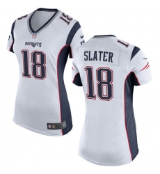 Women's Nike New England Patriots #18 Matthew Slater Game White NFL Jersey