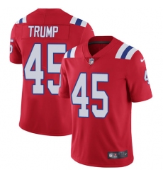 Youth Nike New England Patriots #45 Donald Trump Red Alternate Vapor Untouchable Limited Player NFL Jersey
