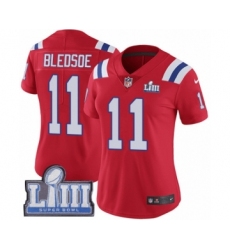 Women's Nike New England Patriots #11 Drew Bledsoe Red Alternate Vapor Untouchable Limited Player Super Bowl LIII Bound NFL Jersey