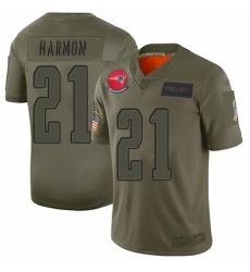 Men's New England Patriots #21 Duron Harmon Limited Camo 2019 Salute to Service Football Jersey