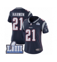 Women's Nike New England Patriots #21 Duron Harmon Navy Blue Team Color Vapor Untouchable Limited Player Super Bowl LIII Bound NFL Jersey