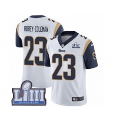 Men's Nike Los Angeles Rams #23 Nickell Robey-Coleman White Vapor Untouchable Limited Player Super Bowl LIII Bound NFL Jersey