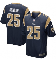 Men's Nike Los Angeles Rams #25 Lance Dunbar Game Navy Blue Team Color NFL Jersey
