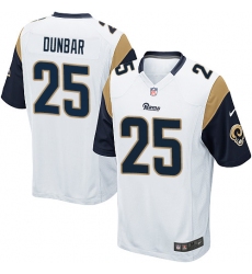 Men's Nike Los Angeles Rams #25 Lance Dunbar Game White NFL Jersey