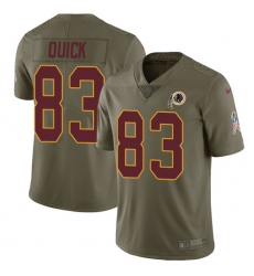 Men's Nike Washington Redskins #83 Brian Quick Limited Olive 2017 Salute to Service NFL Jersey
