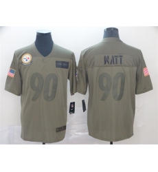 Men's Pittsburgh Steelers #90 T. J. Watt 2019 Camo Salute To Service Limited Stitched Jersey Men's Pittsburgh Steelers #90 T. J. Watt 2019 Camo Salute To Service Limited Stitched Jersey