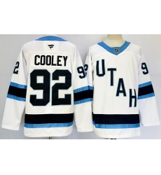 Men's Utah Hockey Club #92 Logan Cooley White 2024-25 Stitched Jersey