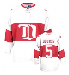 Men's Reebok Detroit Red Wings #5 Nicklas Lidstrom Authentic White Third NHL Jersey