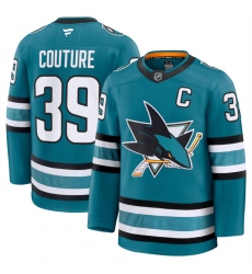 Men's San Jose Sharks #39 Logan Couture Teal 2024-25 Home Stitched Hockey Jersey