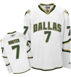 Men's Reebok Dallas Stars #7 Neal Broten Authentic White Third NHL Jersey