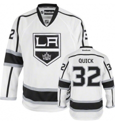 Youth Reebok Los Angeles Kings #32 Jonathan Quick Authentic White Away NHL Jersey