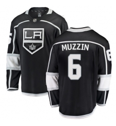 Men's Los Angeles Kings #6 Jake Muzzin Authentic Black Home Fanatics Branded Breakaway NHL Jersey