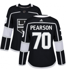 Women's Adidas Los Angeles Kings #70 Tanner Pearson Authentic Black Home NHL Jersey